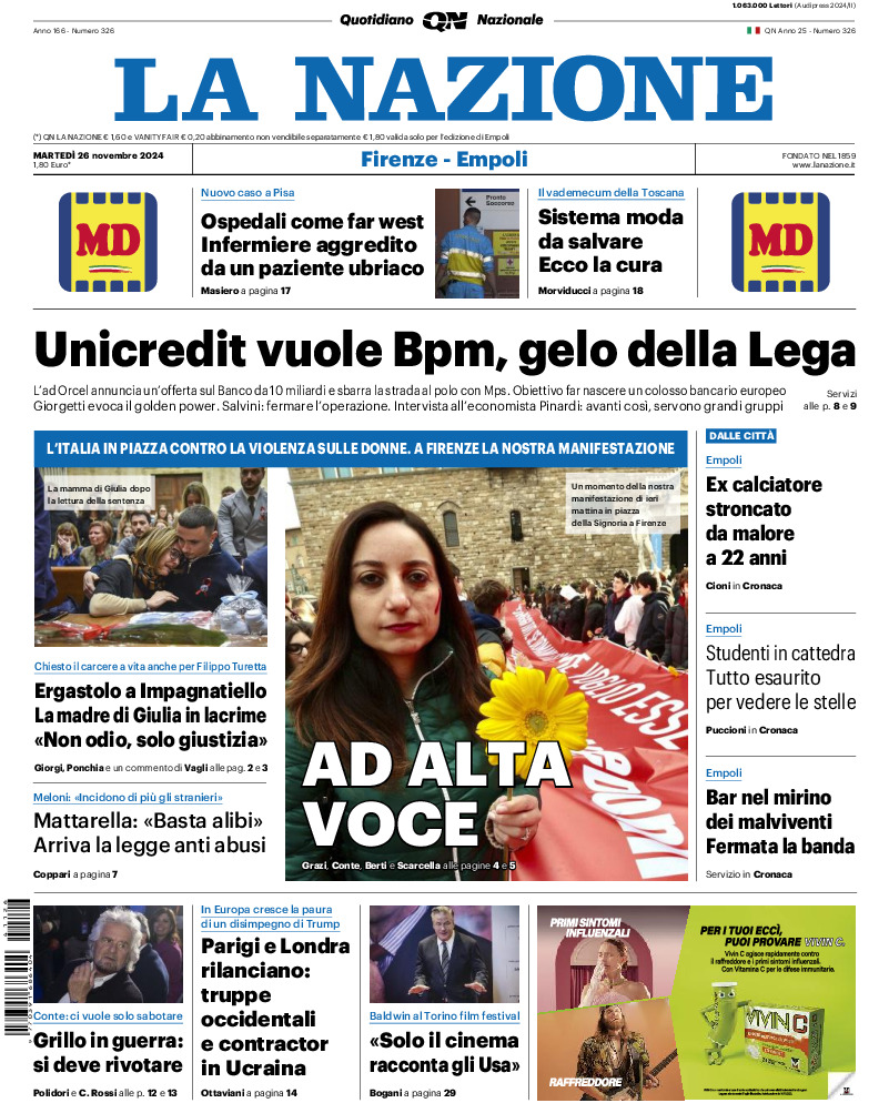 Prima-pagina-la nazione-edizione-di-oggi-20241126